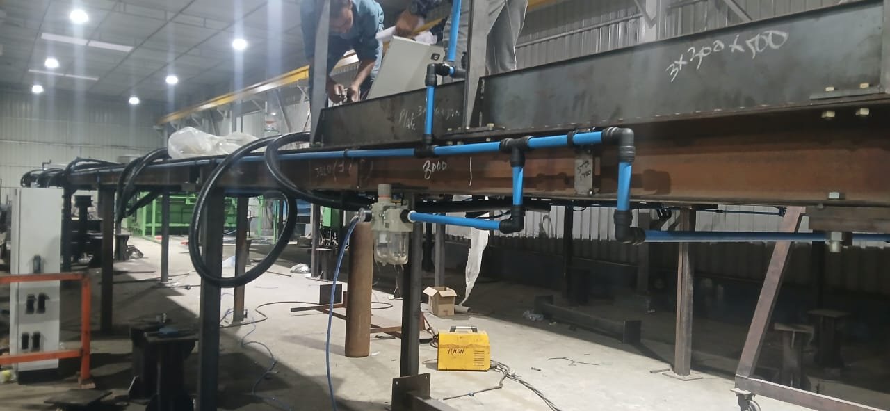 Main Aluminum Compressed Air Piping Plant Installation