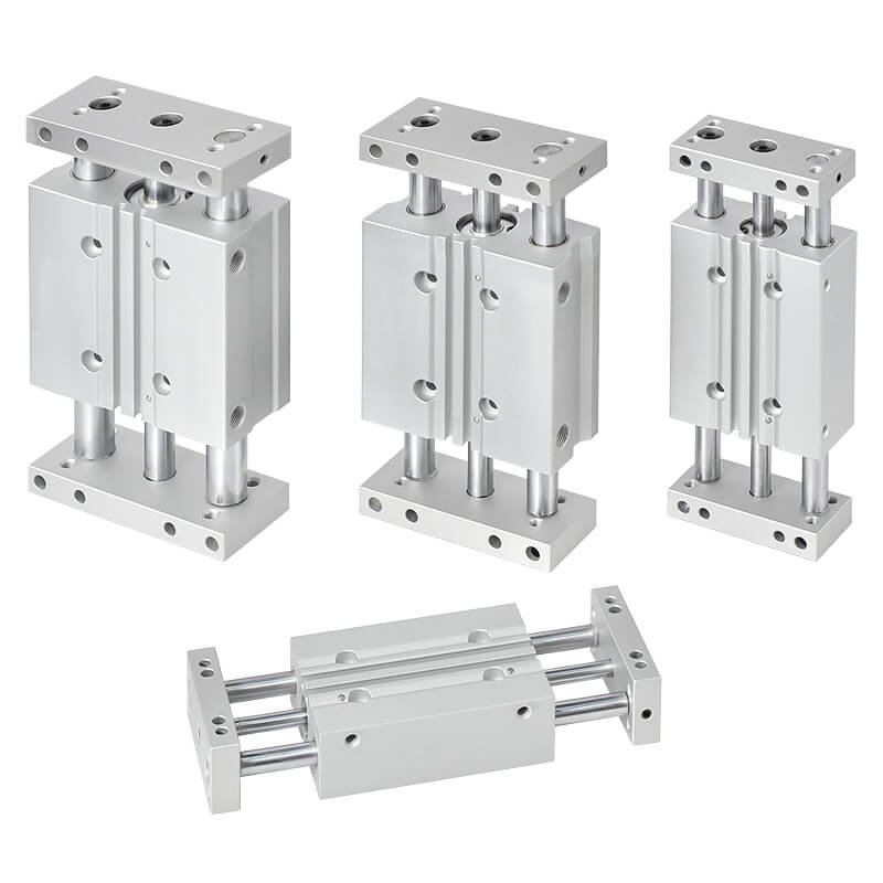 Mindman Twin-Guided (Table) Cylinders — MCGS / MCGB / MCGD Series