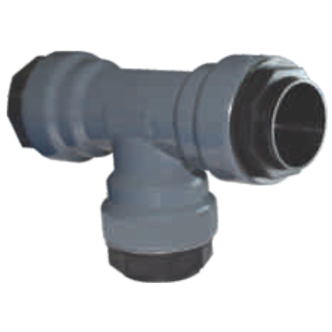 Quickair Reduced Tee - Aluminium Compressed Air Piping Fitting